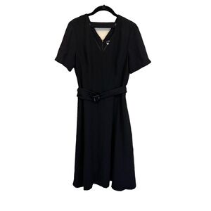TIFFANY & Co. WARDROBE Black Dress Size 12 Polyester Knee-Length Elegant Workwea